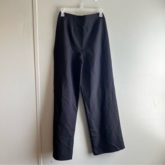 Madden NYC Black Wide Leg Trouser Pants Office Work - Small - Picture 4 of 7